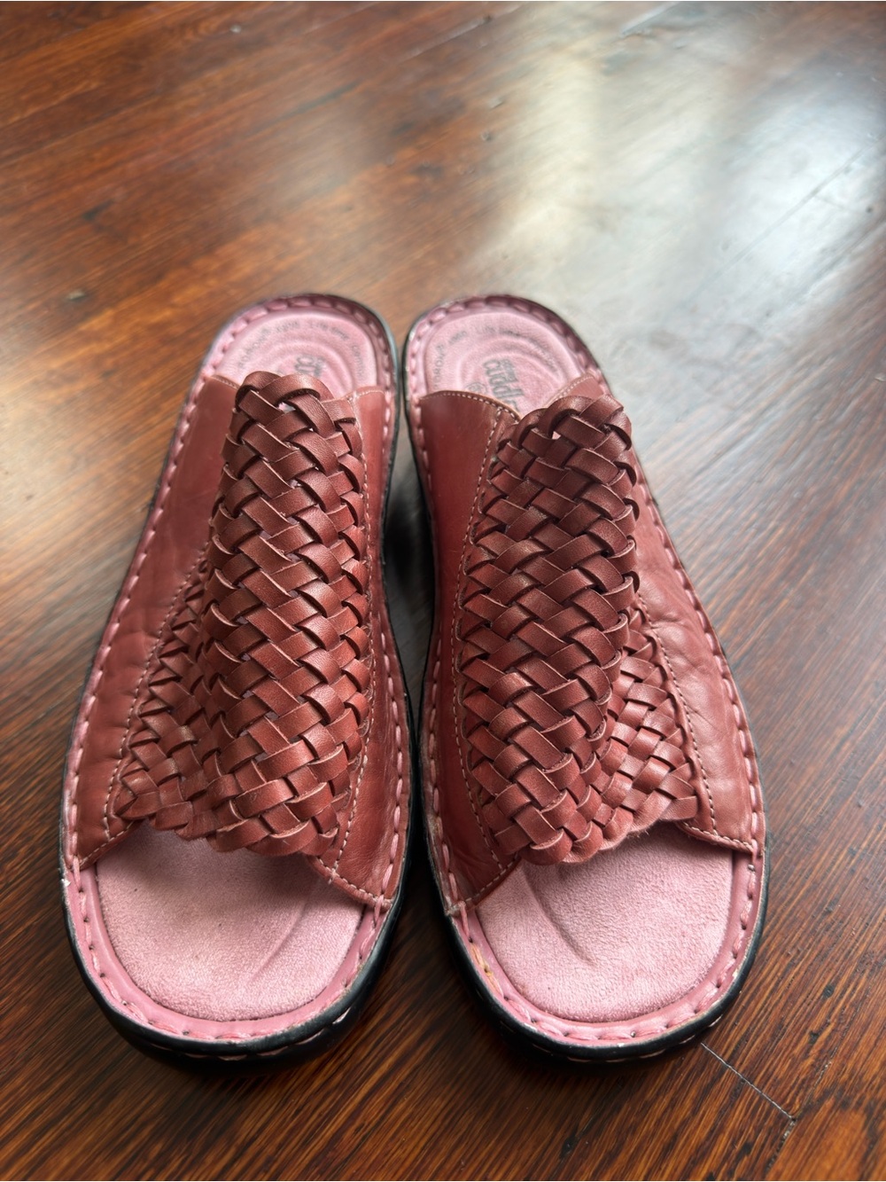 Connie Cuddlers Woven Slide Sandals in Dusty‎ Rose